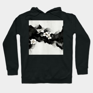 Black ink and blossoms Hoodie